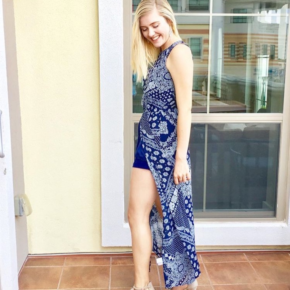 Blue romper/dress